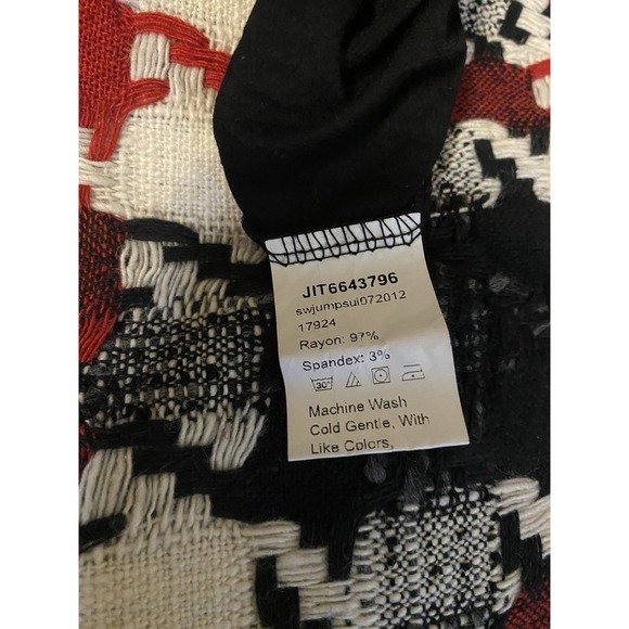 Shein Women's Size S Black Fitted Stretch Jumpsuit Mesh Detail Open Zip Back - Picture 4 of 8